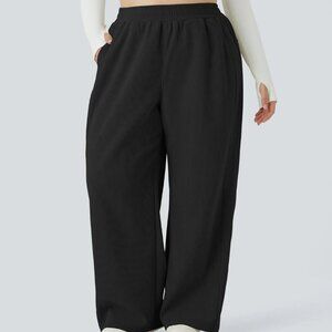 High Waisted Pocket Straight Leg Mop Corduroy Casual Plus Size Pants 2 X